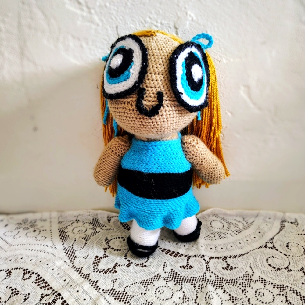 Handmade Crochet  Powerpuff Doll Bubbles